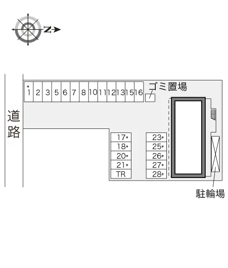 ★手数料０円★伊丹市北河原　月極駐車場（LP）